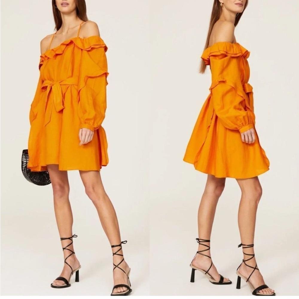 LIKE NEW Marissa Webb orange linen dress